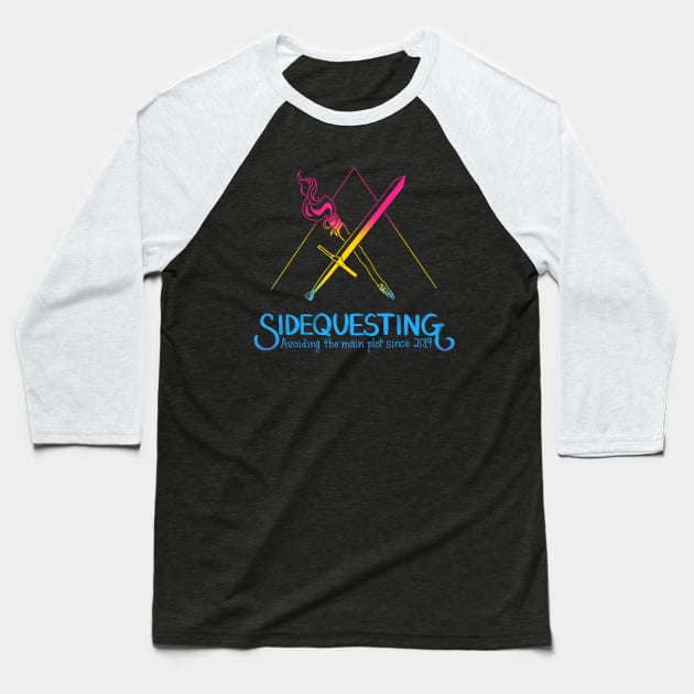 Pan Sidequesting Logo Baseball T-Shirt by Sidequesting